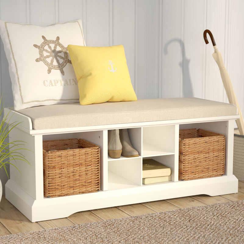 Banc de rangement à casiers Agora, Blanc