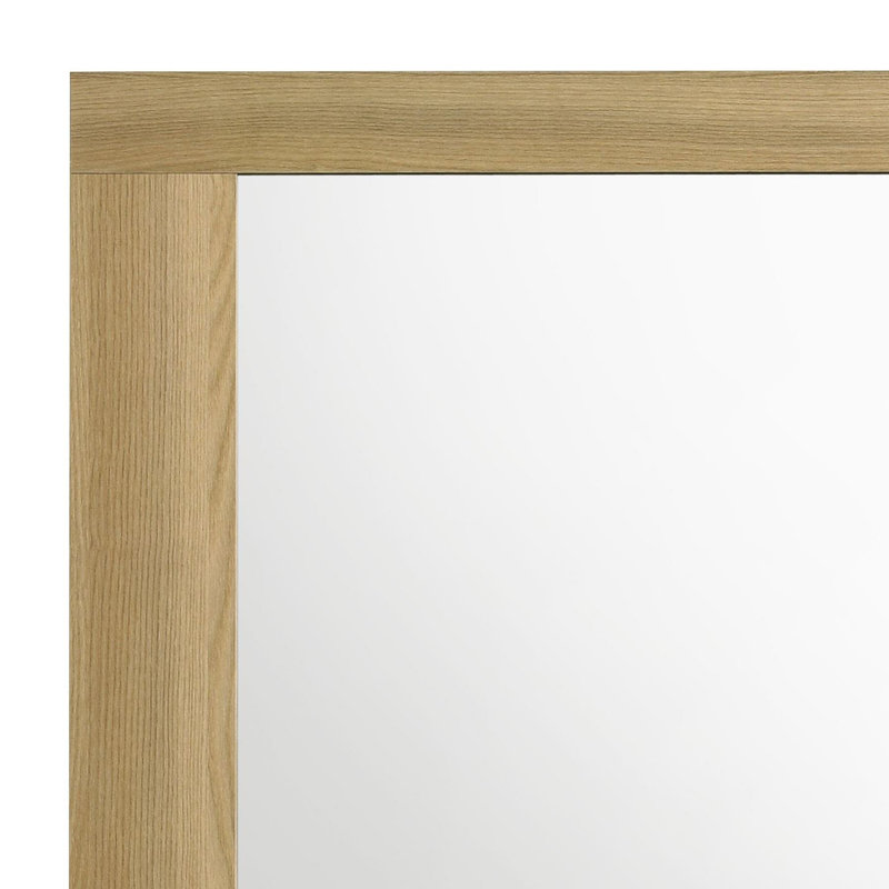Commode 6 tiroirs avec miroir Naturel