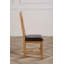 Ollis 45cm H Leather Match Upholstered Cross Back Side Chair in Brown