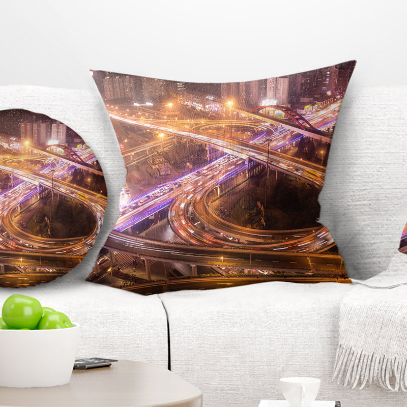 Magnifique oreiller imprimé Cityscape, 16 po x 1 po, Coussin décoratif