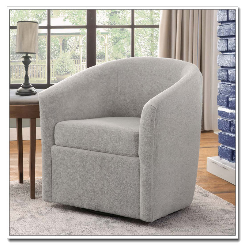 Fauteuil d'appoint pivotant, Gris clair