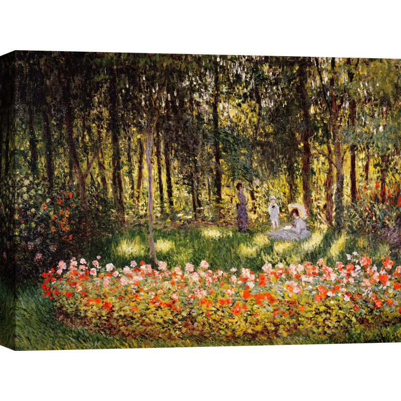 Wooded Scene by Claude Monet - Wrapped Canvas Painting, 70cm H x 100cm W x 4cm D