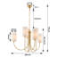 Lustre 6 lumières avec abat-jour en lin, luminaire suspendu classique moderne
