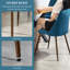 Ensemble de chaises de salle à manger, chaise d'appoint en velours-107092058-107092064