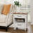 Scarlett 2-Drawer Solid and Manufactured Wood Nightstand with Solid Wood Legs -1282165783-1341810589