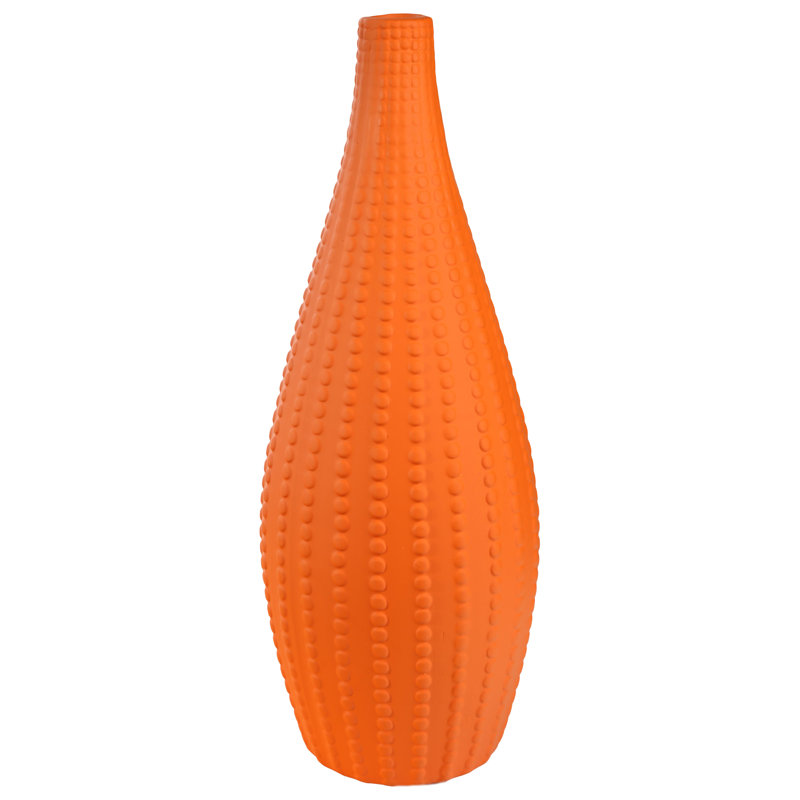 Vase de table en céramique 15,75 po Kaci Orange, Orange