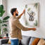 Young Elephant With Fern Botanical - Print-136810874-136810877