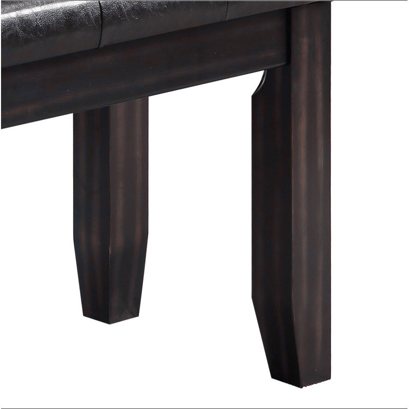 Banc noir et espresso avec coussin touffeté