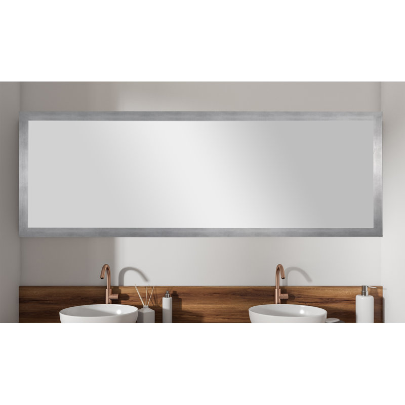 Miroir décoratif, 33 po x 66 po, Argenté mat
