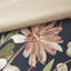 Édredon 8 pièces pour très grand lit - Bleu marine avec imprimé floral 2 taies décoratives européennes, coussins et jupe de lit