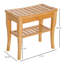 Banc de douche, tabouret de douche spa avec tablette de rangement en dessous, range-chaussures