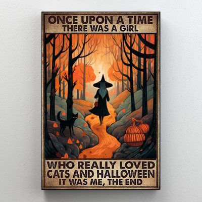 Chats et Halloween sur toile, impression