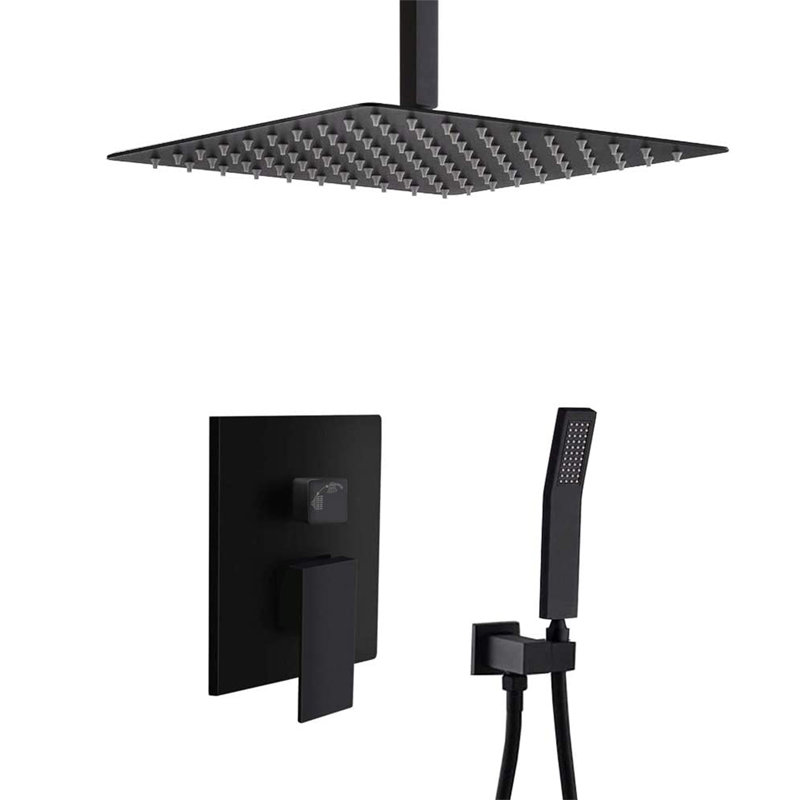 Pomme de douche standard double, Noir