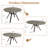43.2"-59.1" Round Dining Table, Mid-century Round Kitchen Table For 4-6 Person, Modern Leisure Coffee Table-1273987667