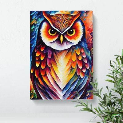 Portrait Of A Long Eared Owl No.3 - Wrapped Canvas