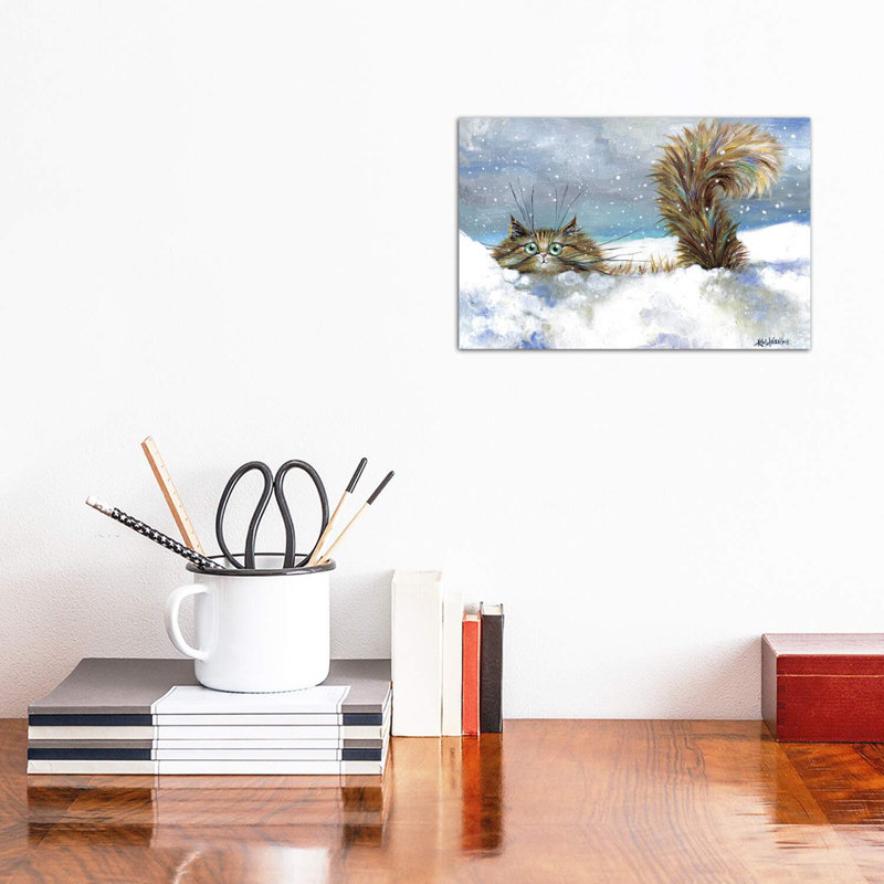 «In a Flurry» par Kim Haskins - reproduction d'art encadrée, H 8 po x l 12 po x P 0,75 po, Toile tendue