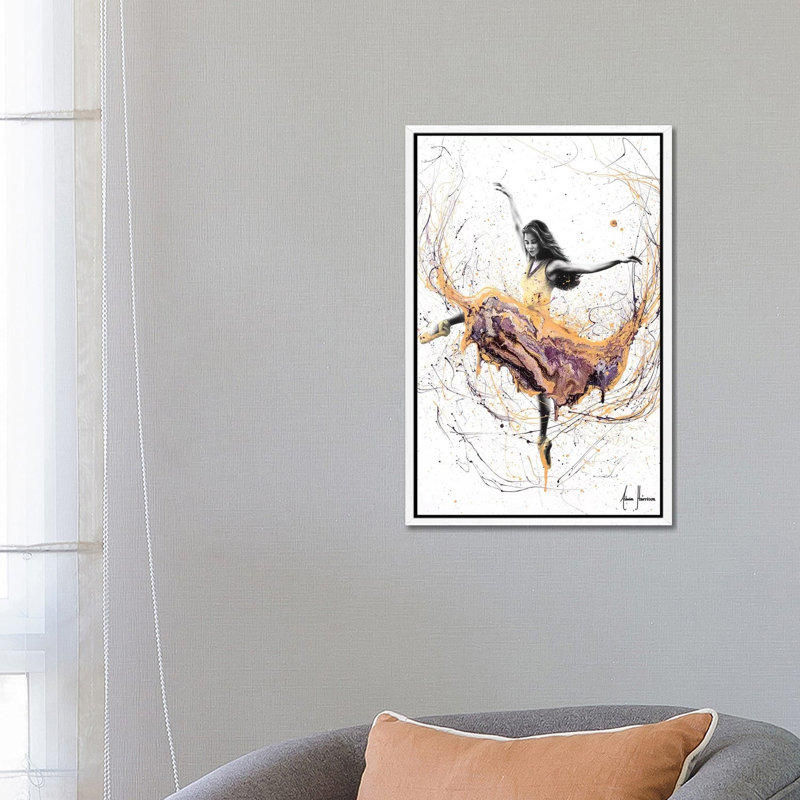 Violetta Ballerina by Ashvin Harrison - Print on Canvas, 66.04 cm H x 45.72 cm W, White Framed