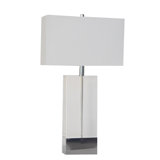 Rosemarie 1 Light Chrome and Crystal Table Lamp With Shade