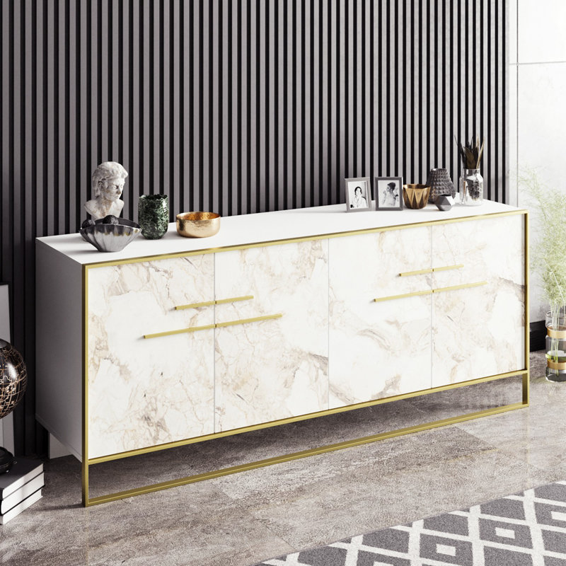 Buffet Mario de 70,87 pi de largeur, Blanc