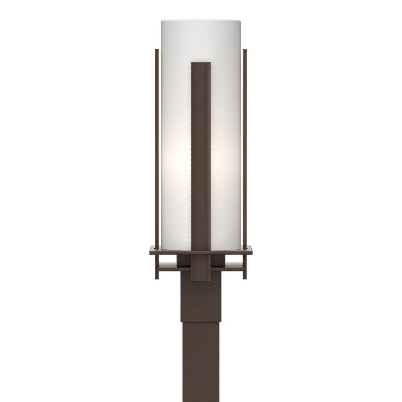 Tête de lanterne verticale verticale 1 lumière, Opale, Bronze côtier