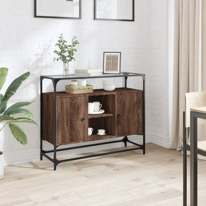 Ajaylah 98cm Sideboard, Brown oak
