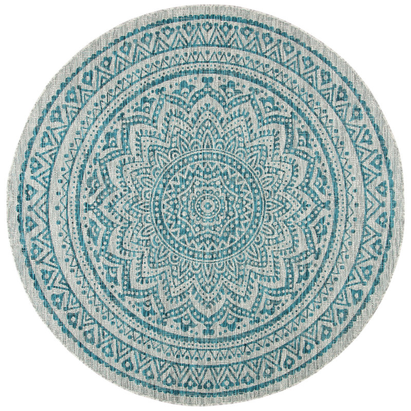 Tapis d'intérieur / extérieur Amedee Performance, Rond 6 pi 7 po