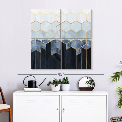 Soft Blue Hexagons