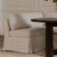 Fable Slipcover Dining Chair and Half Beige
