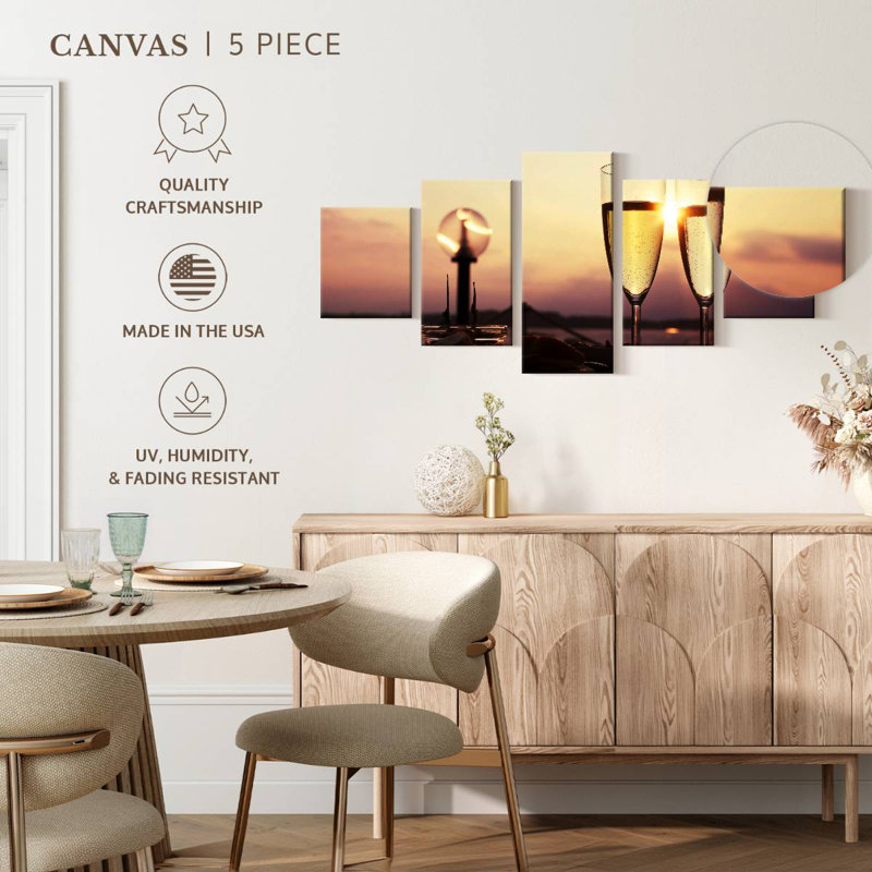 Champagne Sunset, 24" H x 55" W