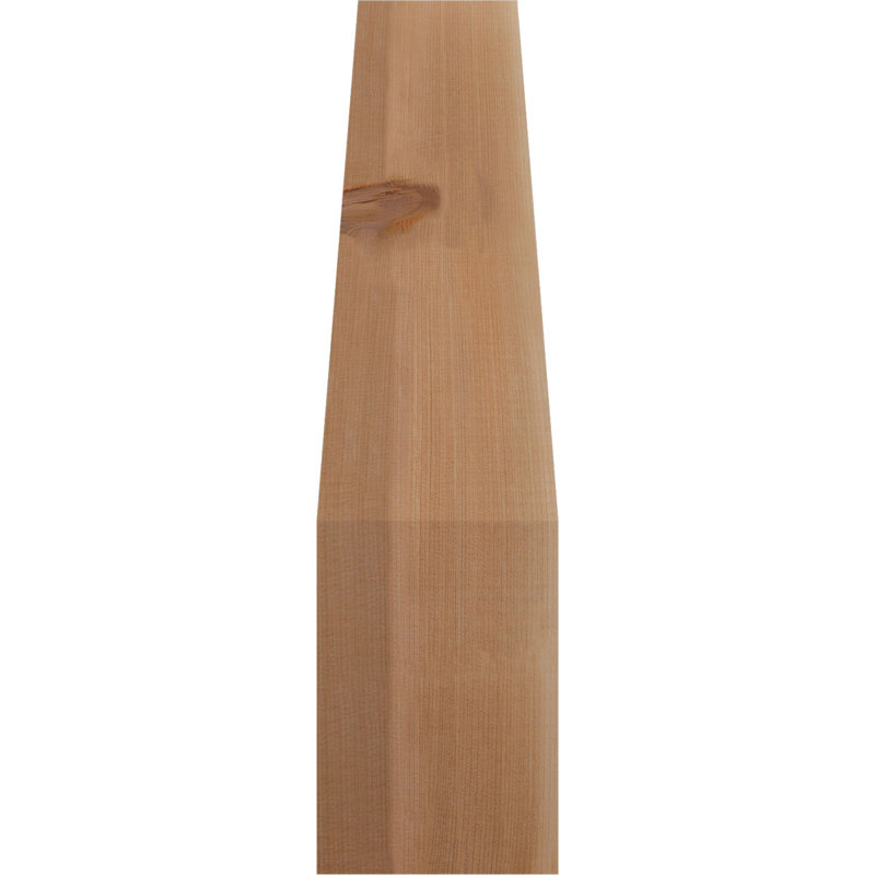 Attelle pour genoux lisse Funston, l 5 5 po x P 16 po x H 24 po, cèdre rouge de l'Ouest, Cèdre rouge, Lisse