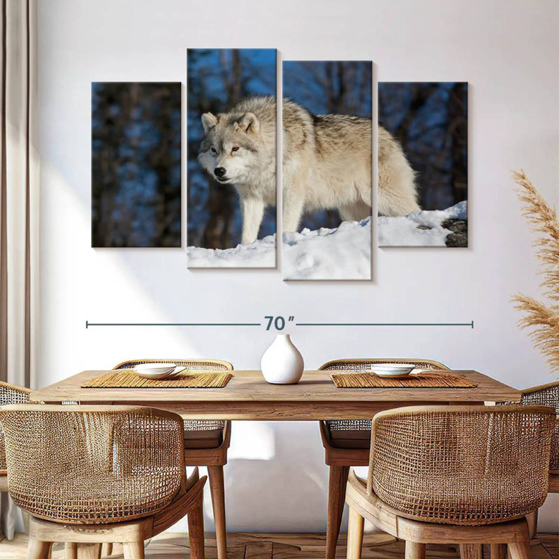 Brampt Wolf On The Lookout, 42" H x 68" W