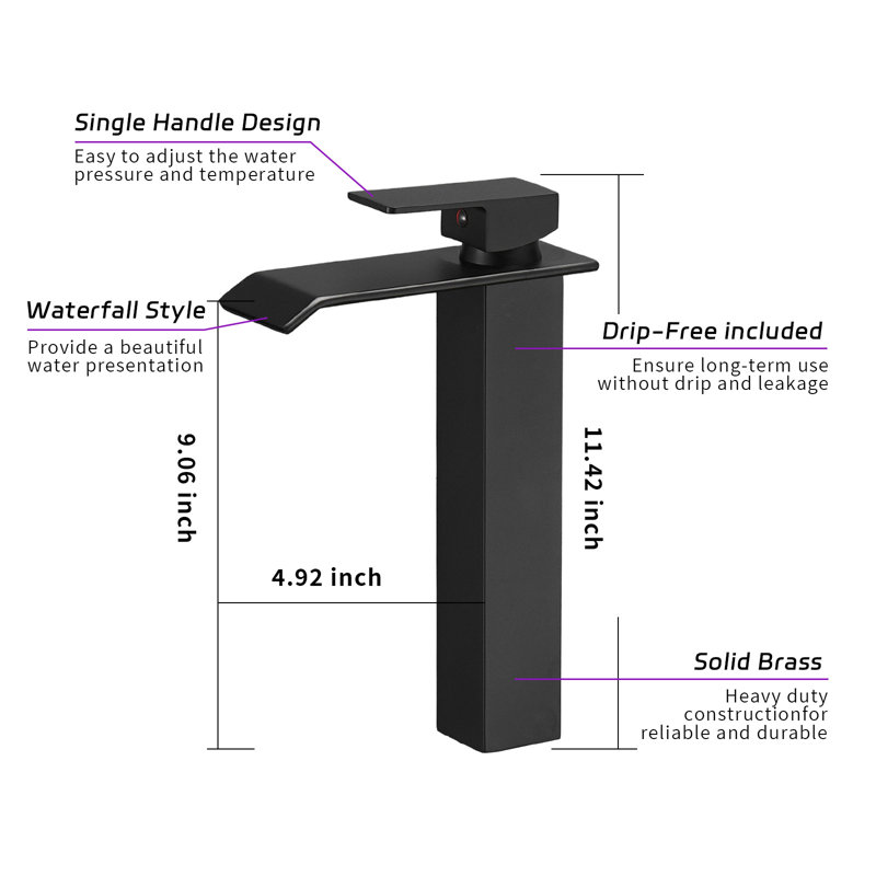 Single-handle Bathroom Faucet with Drain Assembly