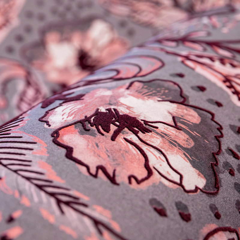 Pepper Embossed Wild Flower Felice Wallpaper Roll, Pink