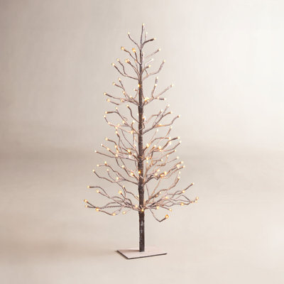4' Electric Snowy Artificial Lighted Tree