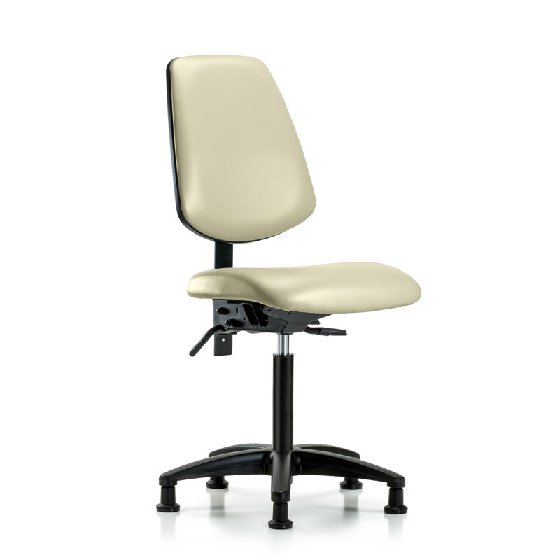 Vinyl Task Chair, Adobe, Glides, Not Included