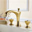 Toulon Dual Handle Gold Finish Bathroom Sink Faucet