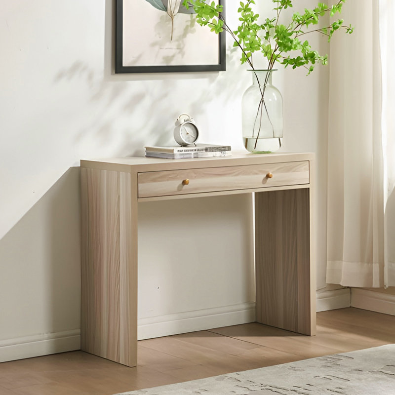 Alisa 36" Writing Desk with Drawer, Ice White