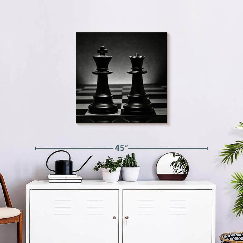 Paire d'échecs noire Senne