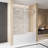 Frameless Single Sliding Shower Door, 56-60" W X 60" H, 1/4" Clear Tempered Glass, Brushed Nickel Hardware | Gift Idea