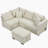 82.6" L-Shaped Sectional Pull Out Sofa Bed Sleeper Sofa With Two USB Ports-1583920113