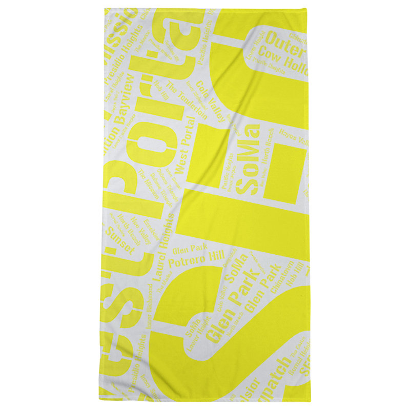 Bath Towel, San Francisco, Yellow, Poly/Cotton