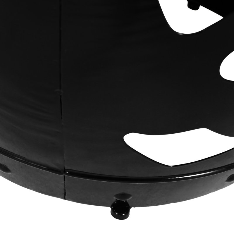 Table d'appoint en fer - Motif taillé, sans assemblage, Noir