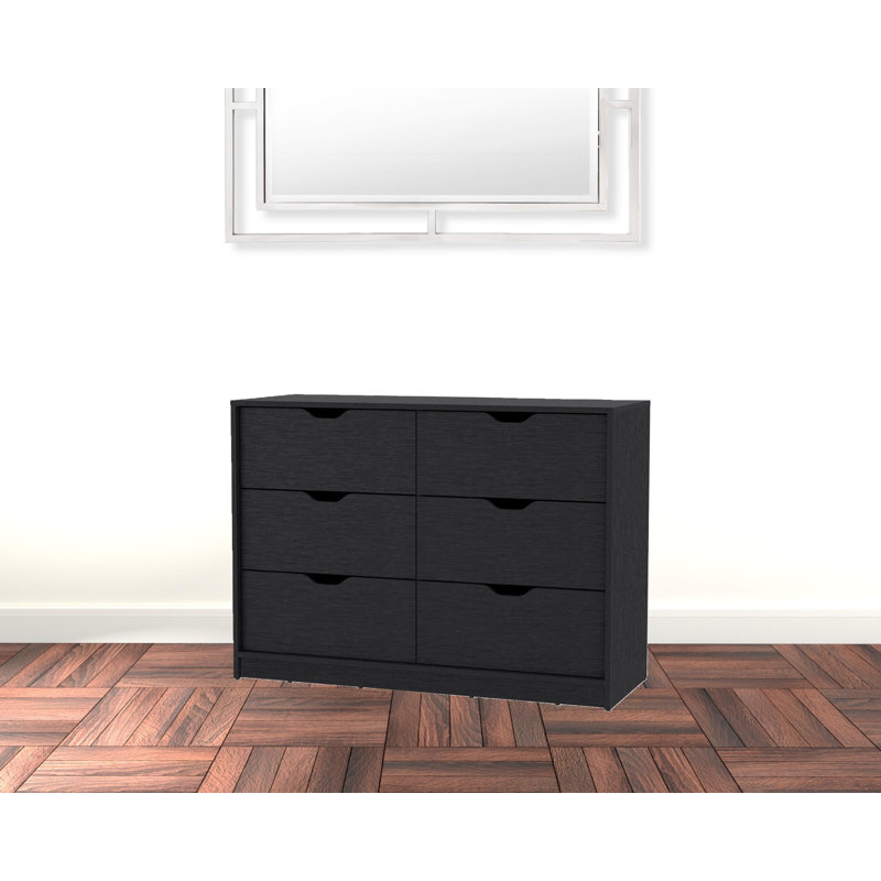 Brookside 42.17'' W 6 - Drawer Dresser, Black