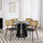 Rattan Back Upholstered Dining Chair-851482100-864672089