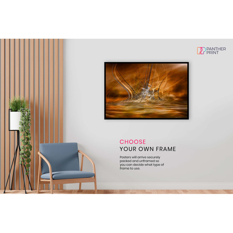 Flames & Water Splash - No Frame Print, 31cm H x 46cm W