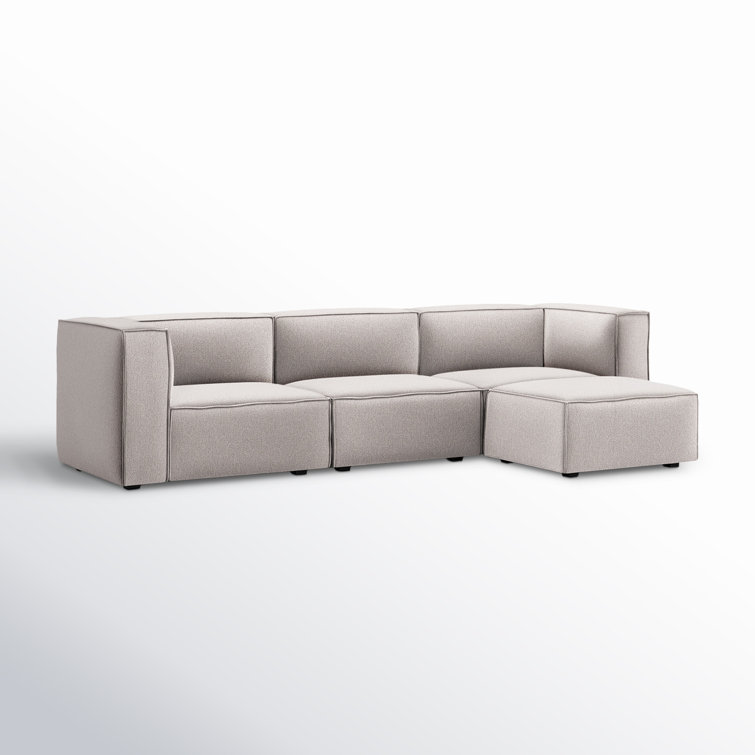 Shonnard 4 - Piece Modular Upholstered Reversible Chaise L-Sectional