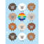 Art graphique sur toile tendue par George Oliver Hershey, galerie Moira: Be Ewe Brown and Rainbow Sheep-1723161556