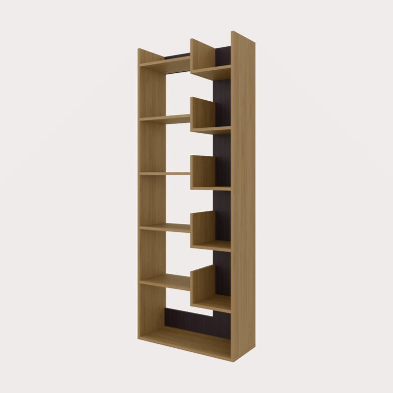 White Bookcase In Melamine With Open Storage