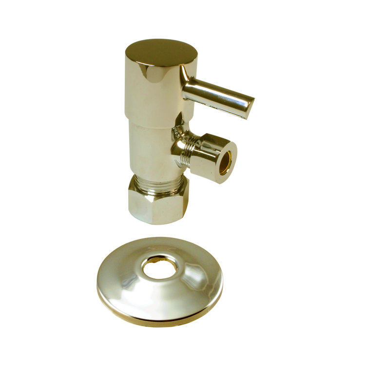 5/8" x 3/8" OD x 20" Flat Head Toilet Supply Line Kit with Square Handle 1/4-Turn Angle Stop