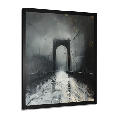 Impression sur toile grise et blanche monochromes